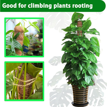 2 Pack 17" Moss Poles for Monstera, Stackable Coir Plant Supports for Climbing Plants