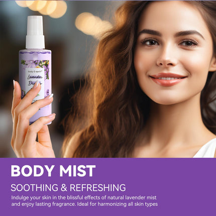 Body Mist Gift Set – Lavender Dreams Perfume, Lotion & Scrub for Her
