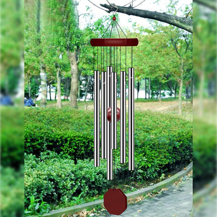 Memorial Wind Chimes – Outdoor Deep Tone, 6 Tuned Tubes, Personalized
