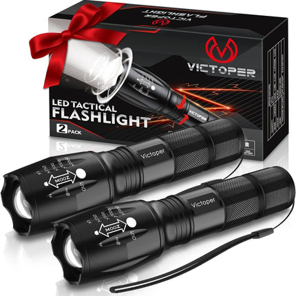 LED Flashlight 2-Pack – High Lumen Waterproof Torch for Camping & Hunting