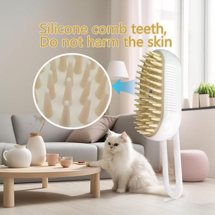 Rechargeable Cat & Dog Steam Brush – Skin-Friendly Deshedding Grooming Tool