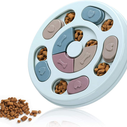 Dog Food Puzzle Toy – IQ Training, Mental Enrichment & Treat Dispenser (Blue)