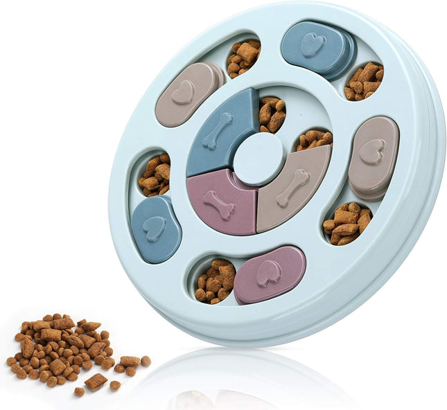 Dog Food Puzzle Toy – IQ Training, Mental Enrichment & Treat Dispenser (Blue)
