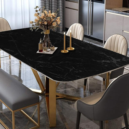 Black Marble Peel and Stick Wallpaper 17x120 Inch Self Adhesive Waterproof Vinyl