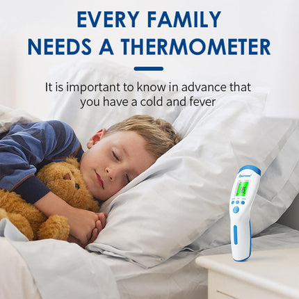 Non-Contact Infrared Forehead Thermometer, 3-in-1 Digital LCD, Fever Alert, Fast & Accurate