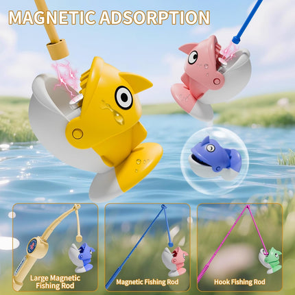 66 PCS Magnetic Fishing Game – Board Toy for Kids Ages 3–8