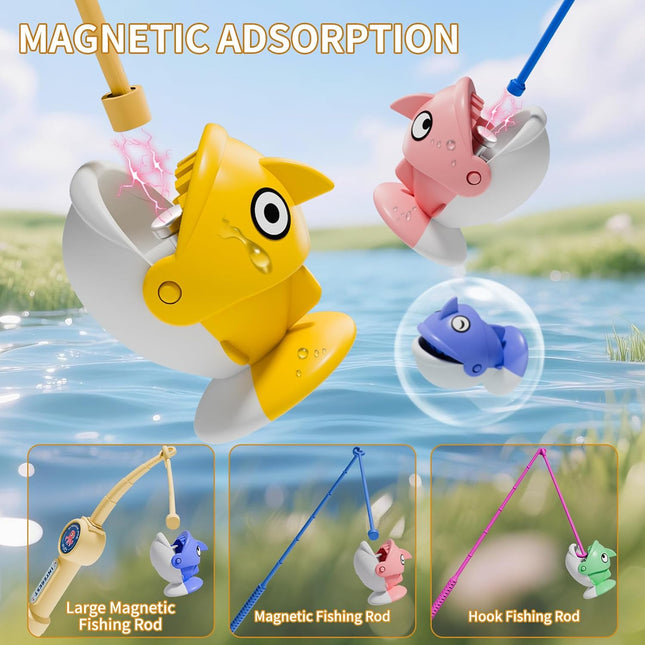 66 PCS Magnetic Fishing Game – Board Toy for Kids Ages 3–8