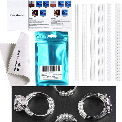 6PCS Ring Size Adjuster Spacers for Loose Rings Invisible Ring Tightener