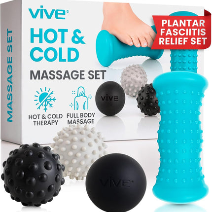 4pc Massage Ball Set Plantar Fasciitis Foot Pain Relief Hot Cold Therapy