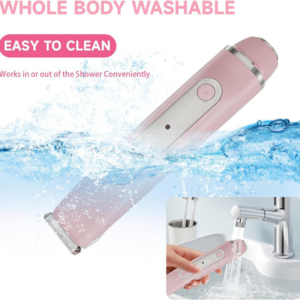 Women Electric Razor for Bikini & Face – Ceramic Blade, Waterproof, Travel
