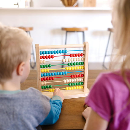 Classic Wooden Abacus 100 Beads Kids Math Learning Toy Preschool Activity