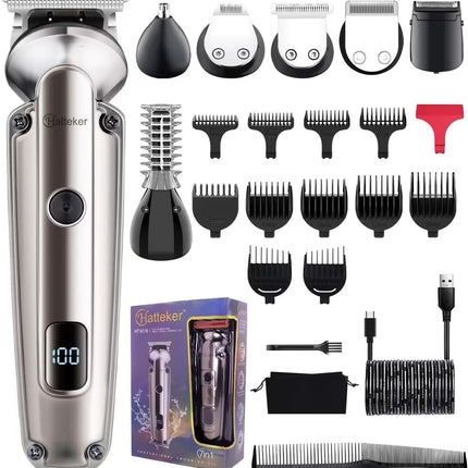 7-in-1 Beard Trimmer for Men, Waterproof Cordless Hair Clipper & Grooming Kit