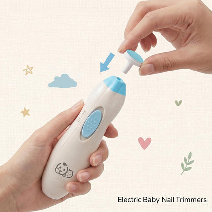 6-in-1 Baby Nail Trimmer with LED Light, Electric Nail File & Safety Pads