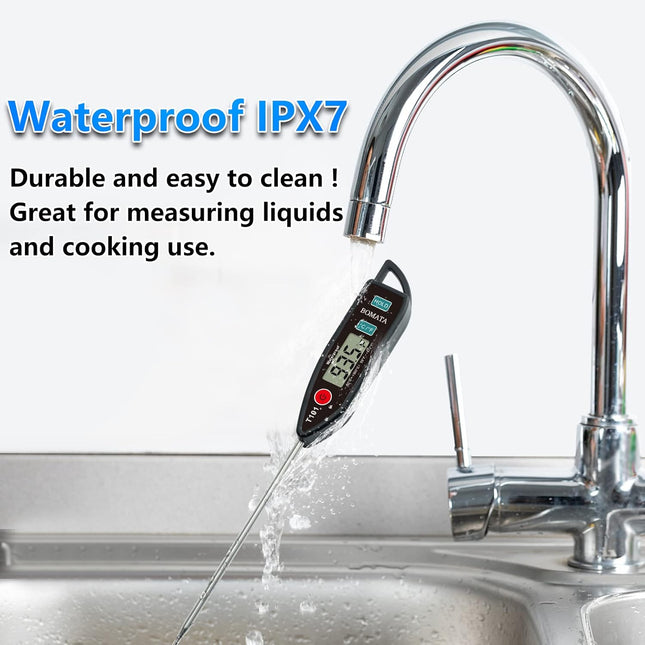 Digital Water Thermometer – Instant Read, Waterproof for Cooking, Meat, BBQ