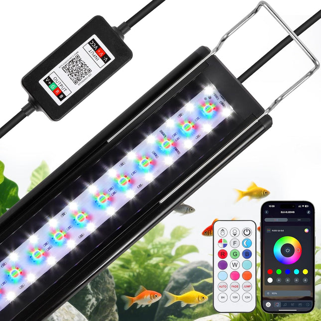 Fish Tank Light Full Spectrum with APP Control & Remote, Timer for 18-24 Inch
