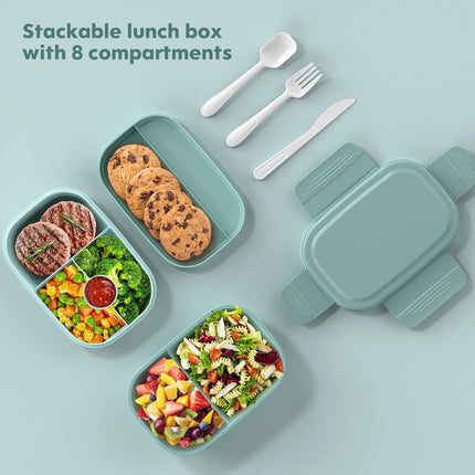 Modern Bento Lunch Box for Adults Leak Proof Stackable Food Container Set