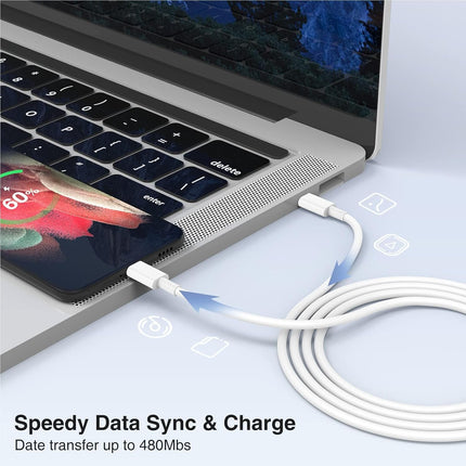 3 Pack USB C Cable 60W Fast Charger Cord for MacBook iPhone & Samsung