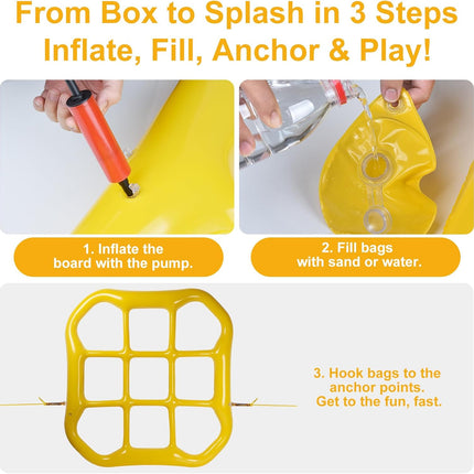 2 in 1Inflatable Pool Tic Tac Toe Game Set with 10 Balls for Adults –2-10 Players Summer Water Toys for Pool Party, Beach & Backyard Fun