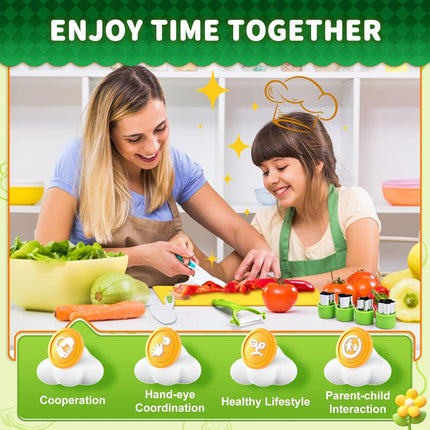 13 Piece Montessori Kitchen Toys Set for Toddlers Real Cooking Tools Kids