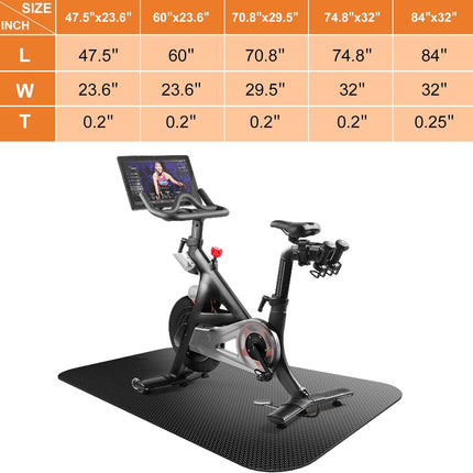 Foldable Treadmill Mat for Exercise Bike Elliptical Rowing Machine Floor Mat