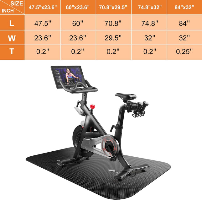 Foldable Treadmill Mat for Exercise Bike Elliptical Rowing Machine Floor Mat