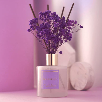 Premium Reed Diffuser Set – Lavender Thyme with Preserved Baby’s Breath, 6.76oz
