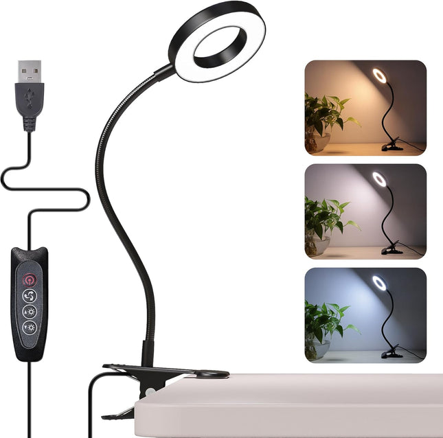 48-LED USB Lamp – Dimmable, 3 Colors, 10 Brightness, Eye-Friendly Desk Light