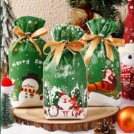 24PCS Christmas Treat Bags – Santa Gift Candy Party Favor Wrapping Bags