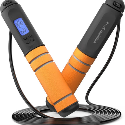 Digital Jump Rope with Smart Counter Timer Adjustable Speed Skipping Rope