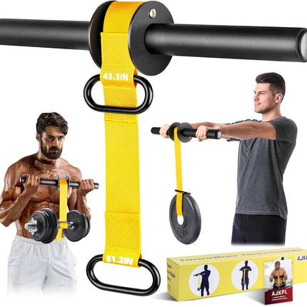 Forearm Strengthener Wrist Roller with Nylon Webbing for Grip Training