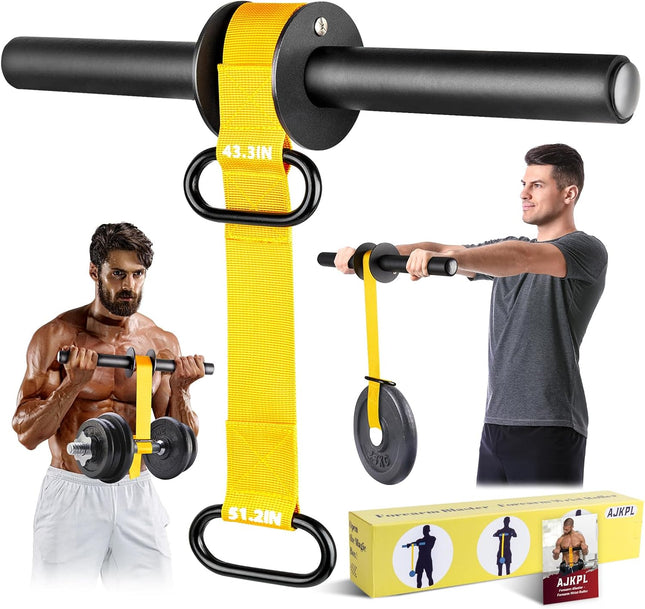 Forearm Strengthener Wrist Roller with Nylon Webbing for Grip Training