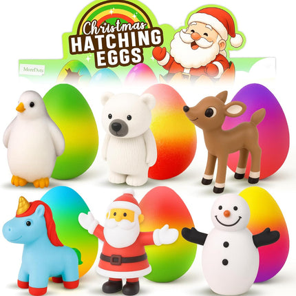 Christmas Stocking Stuffers for Kids – 6-Pack Christmas Hatching Eggs, Great Gifts for Grandkids