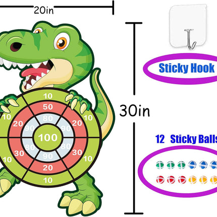 Dinosaur Toys & 30” Dart Board – Kids Games, Party Supplies Ages 3–12