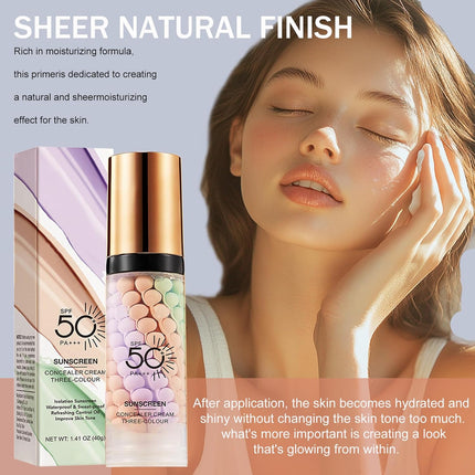 3-in-1 Face Primer – SPF 50, Color Correcting, Moisturizing & Oil Control