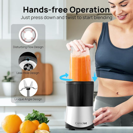 11-Piece Personal Blender – 900W, Smoothies, Baby Food, Shakes & Frozen Drinks