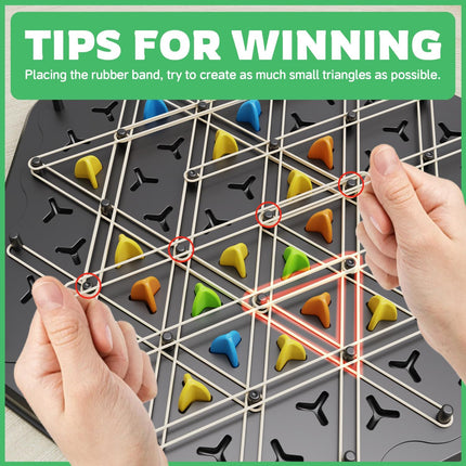 Chain Triangle Strategy Game 2-4 Player Family Board Game for All Ages