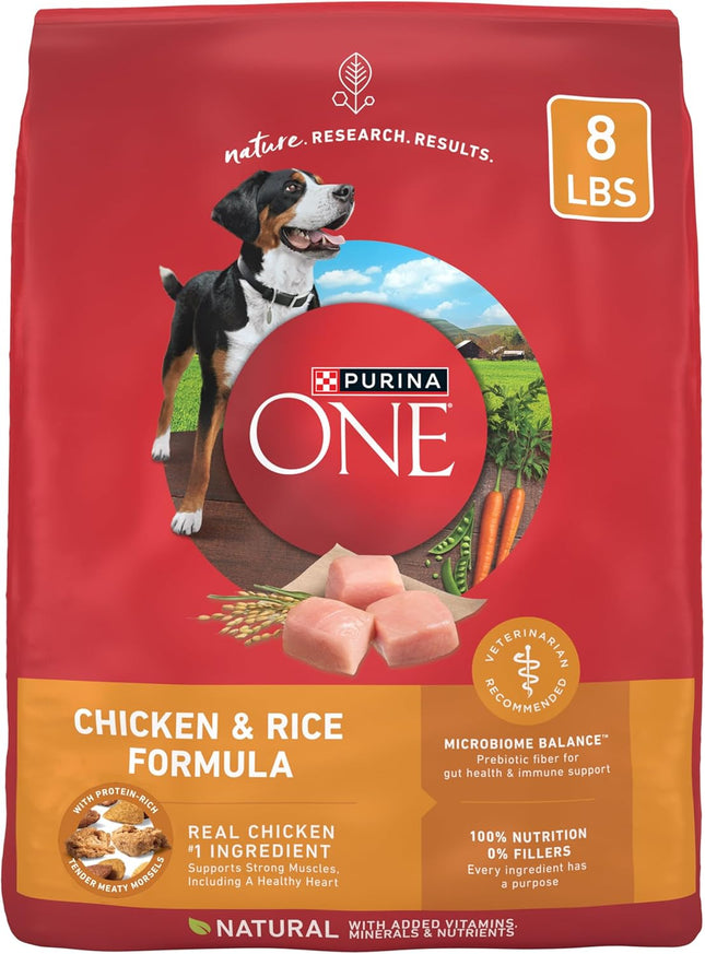 Chicken & Rice Formula Dry Dog Food, 8lb Bag, Complete Nutrition