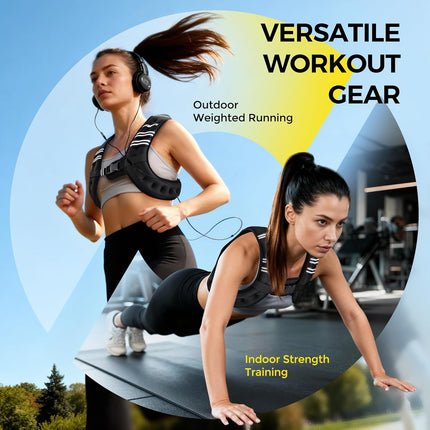 Weighted Vest with Reflective Stripe for Running Walking Strength Training Workout