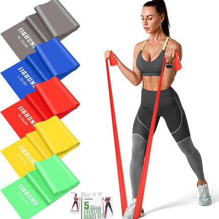 5 Pcs Resistance Bands Set for Yoga, Pilates and Strength Training Workouts