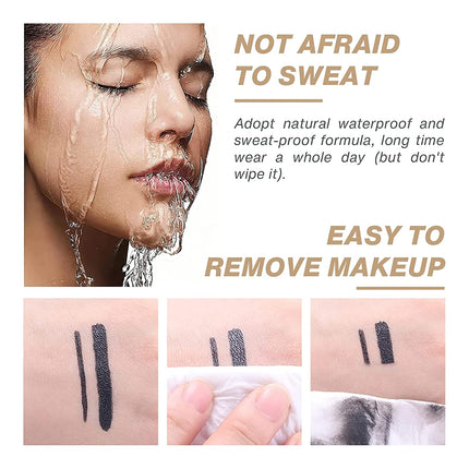 Gel Eyeliner Pencil in Black for Long-Lasting Waterproof Eye Definition