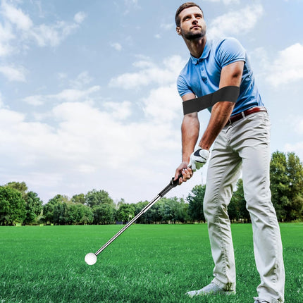 Retractable Golf Swing Trainer Telescopic Grip Training Aid with Arm Band