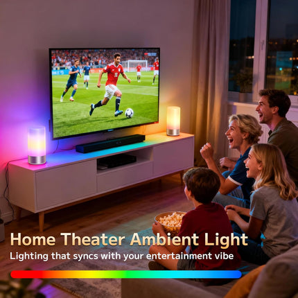 Table Lamp Touch Control 3-Level Dimmable 256 RGB Colors LED Bedside Nightstand