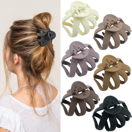 2.8" Octopus Hair Clips for Women, Matte Claw Clips for Thin & Fine Hair, Non-Slip Strong Hold
