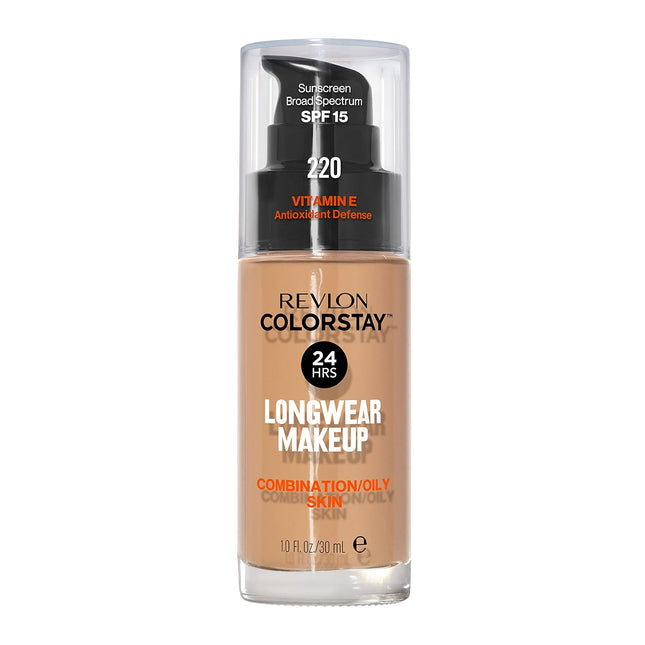 ColorStay Longwear Foundation 220 Natural Beige, SPF 15, Matte Finish, 1 Fl Oz