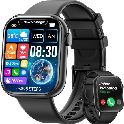 Smart Watch 1.85" Fitness Tracker Answer/Make Calls Pedometer Sport Modes