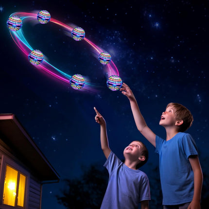 Flying Orb Ball with Lights Magic Hover Spinner Boomerang Drone Toy Kids