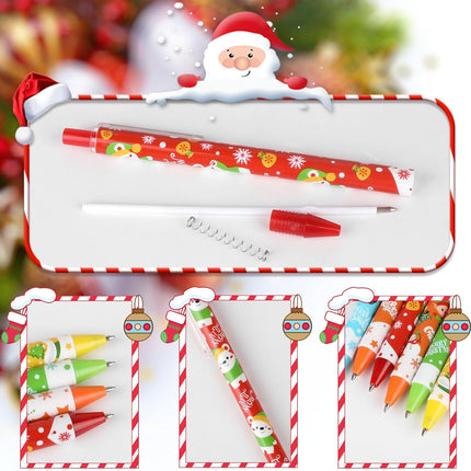 36PCS Christmas Ballpoint Pens – Retractable Gel Ink Cartoon Pens for Kids & Party