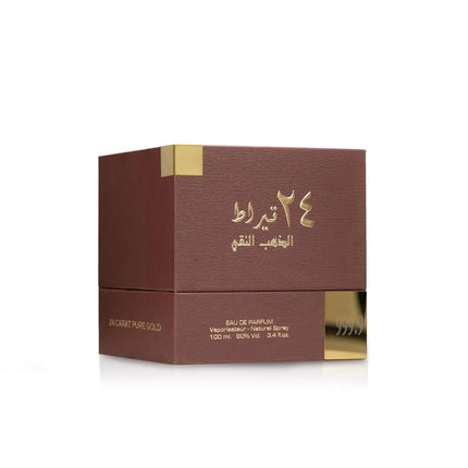 Lattafa 24 Carat Pure Gold Perfume Unisex 100ml Eau de Parfum Oud Amber Fragrance
