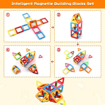 Upgraded Magnetic Blocks Starter Set, STEM Learning Toy for Kids 3+