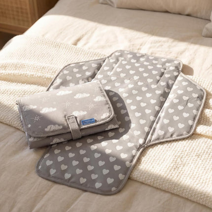 Baby Portable Changing Pad – Waterproof, Foldable Travel Diaper Mat with Pillow